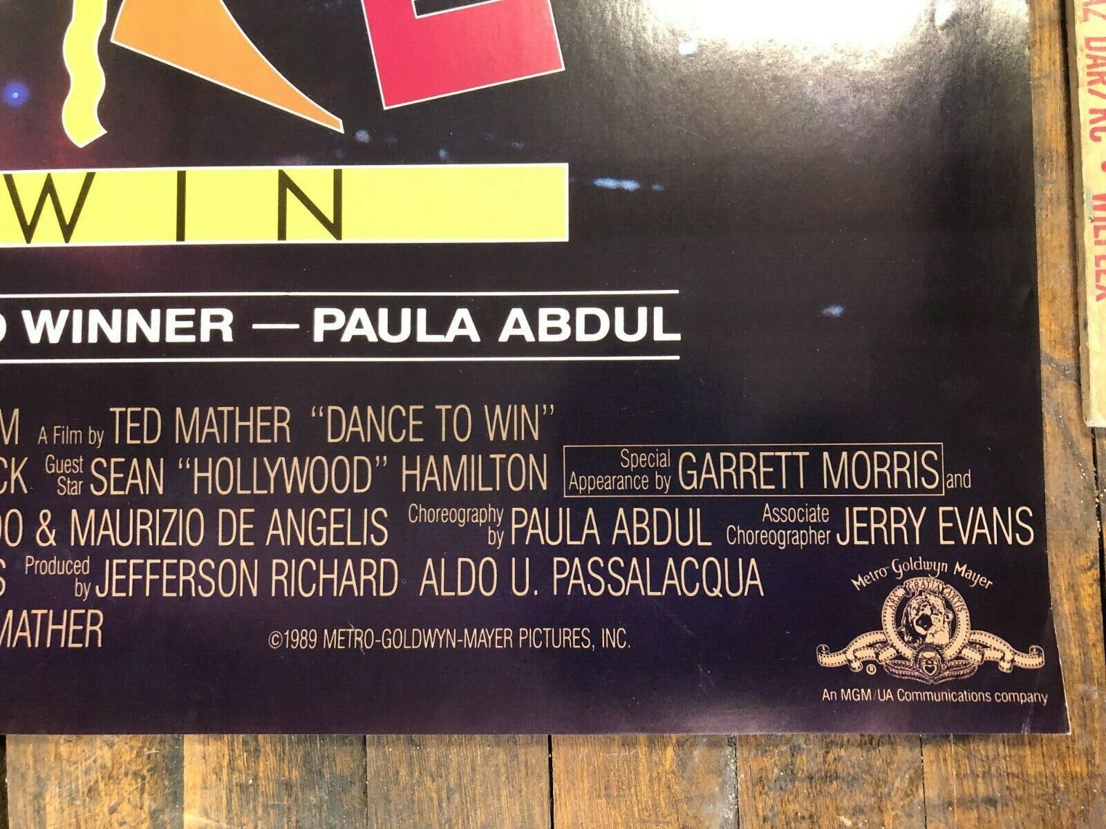 "Dance To Win" Original One Sheet Movie Poster 1989 S/S Rolled Paula Abdul