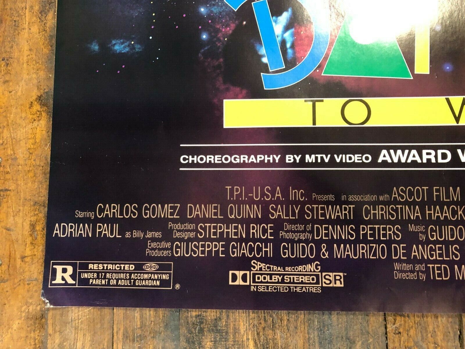 "Dance To Win" Original One Sheet Movie Poster 1989 S/S Rolled Paula Abdul