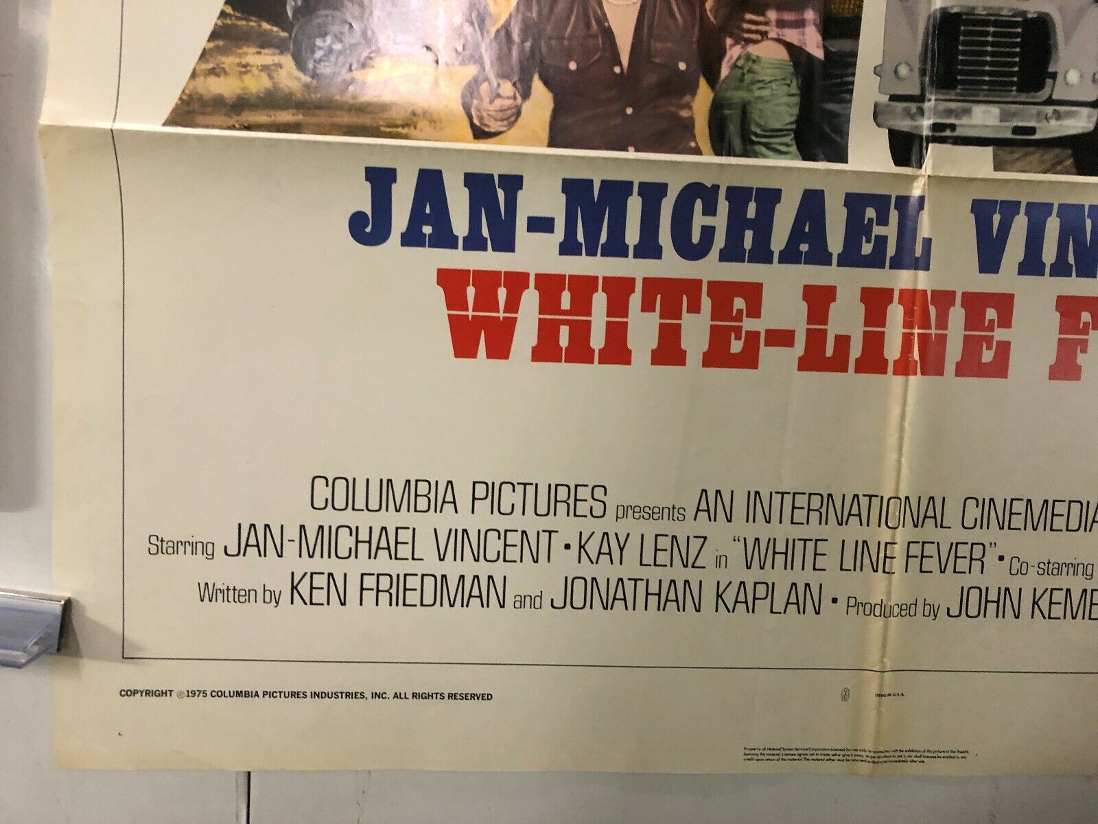 White Line Fever (Columbia, 1975). One Sheet (27" X 41"). Action.
