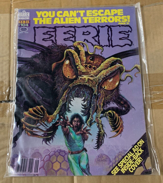 Warren Magazine "Eerie" #104 (1979) You Can't Escape The Alien Terrors! Sci Fi
