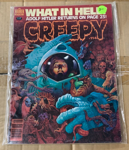 Warren Magazine "Creepy" #114 (1980) Cover By Kirk Reinhart Sci Fi Horror