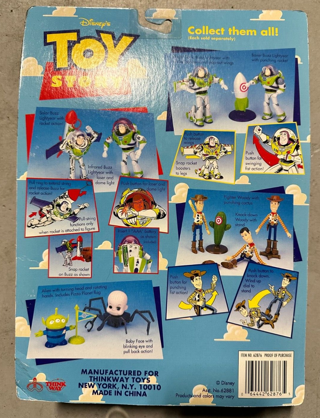 VINTAGE Toy Story Action Figure "Baby Face" Thinkway Disney Pixar Creepy