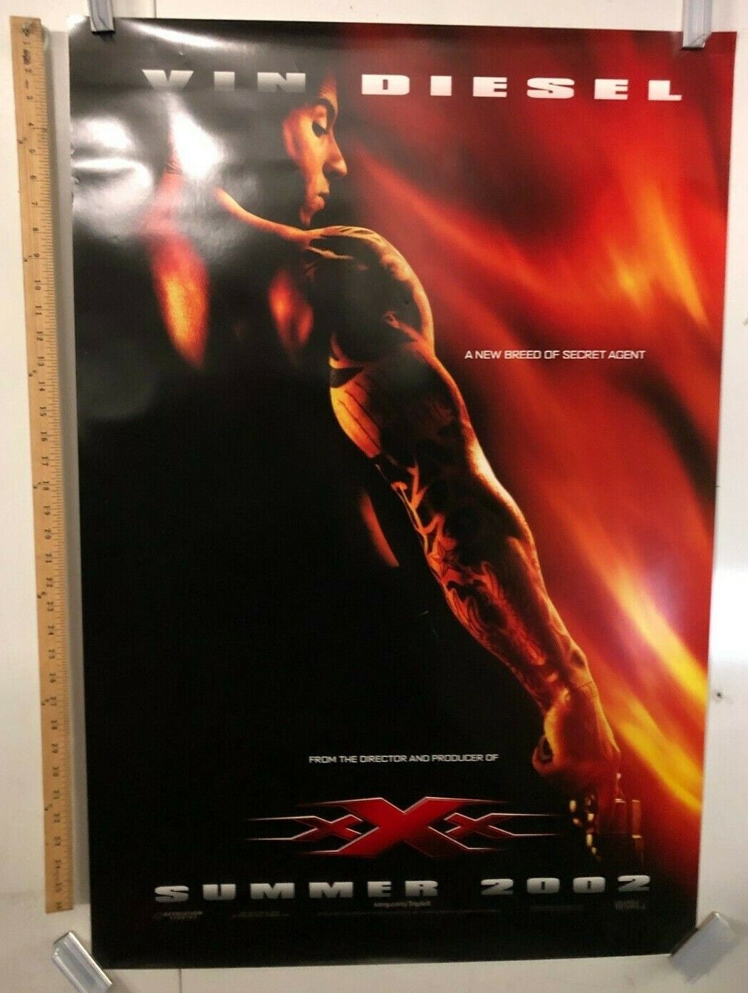 "XXX" Original Movie Theater Promo Poster Vin Diesel 2002 Action Movies Classic