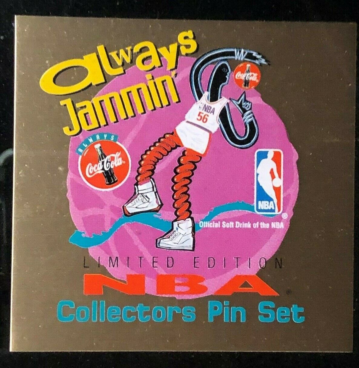  COCA COLA LIMITED EDITION NBA PIN SET (28) ALWAYS JAMMIN RARE Never Opened 