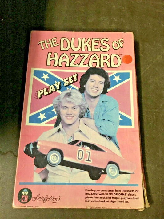 DUKES OF HAZZARD VINTAGE 1981 COLORFORMS PLAY SET BO & LUKE DUKE Daisy Duke boys