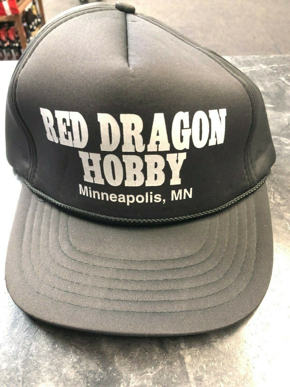 "RED DRAGON HOBBY" Black Snapback Hat Minneapolis Downtown Uptown Prince Twins