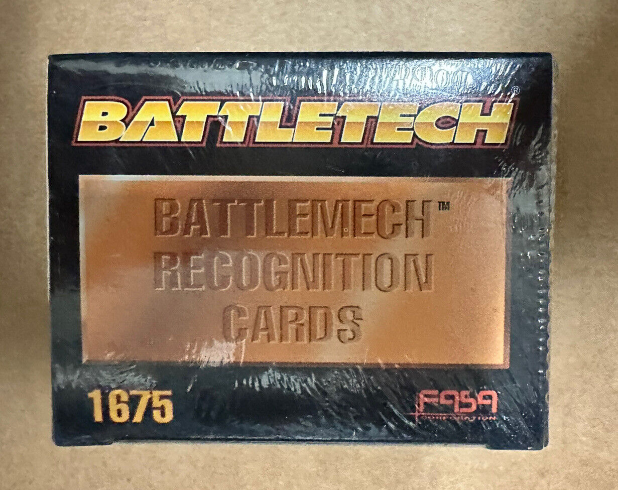 Battletech Battlemech Recognition Card 1993 FASA Mechwarrior Set 1675 SEALED SET