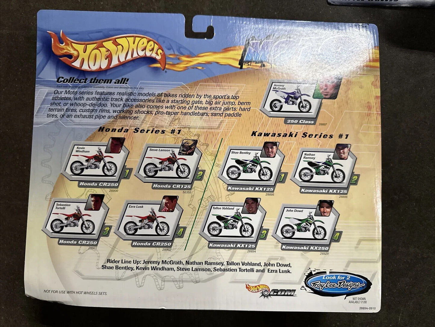 2000 Hot Wheels Moto Core SEBASTIEN TORTELLI #21 Honda CR250 #3/4 Interchangeabl