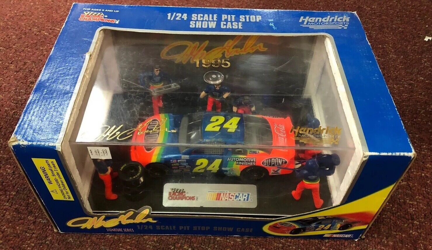 1995 Racing Champions Jeff Gordon Pit Crew Stop Show Case Die Cast Car 1:24 Case