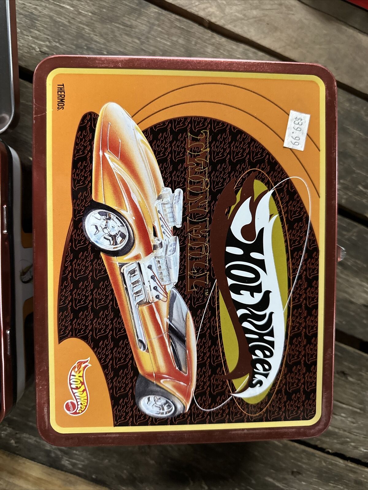 1998 Hot Wheels Twin Mill Metal Lunch Box Thermos Pringles Container Orig Papers