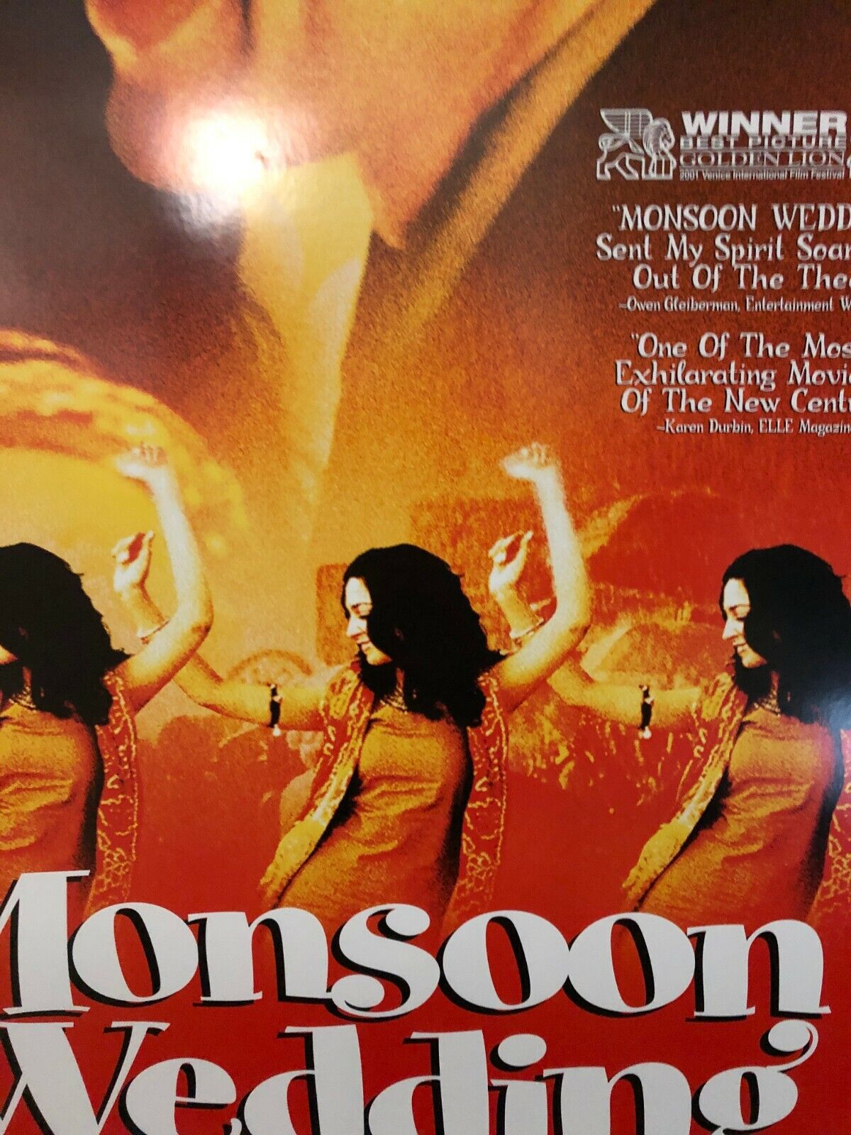 "Monsoon Wedding" Original Movie Theater Promo Poster Mira Nair Indian Culture