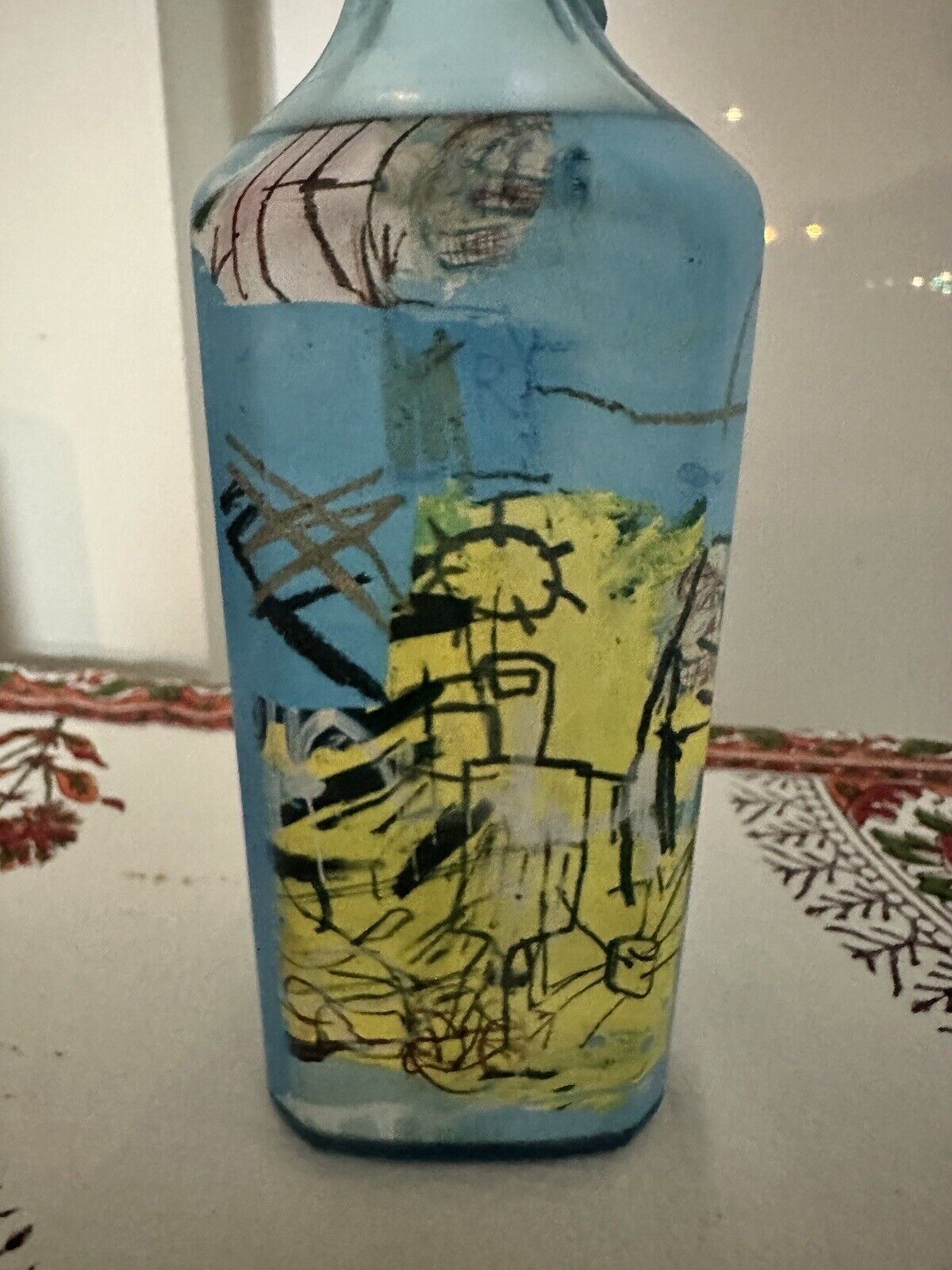 Bombay Sapphire Gin X Jean-Michael Basquiat Limited Edition empty bottle