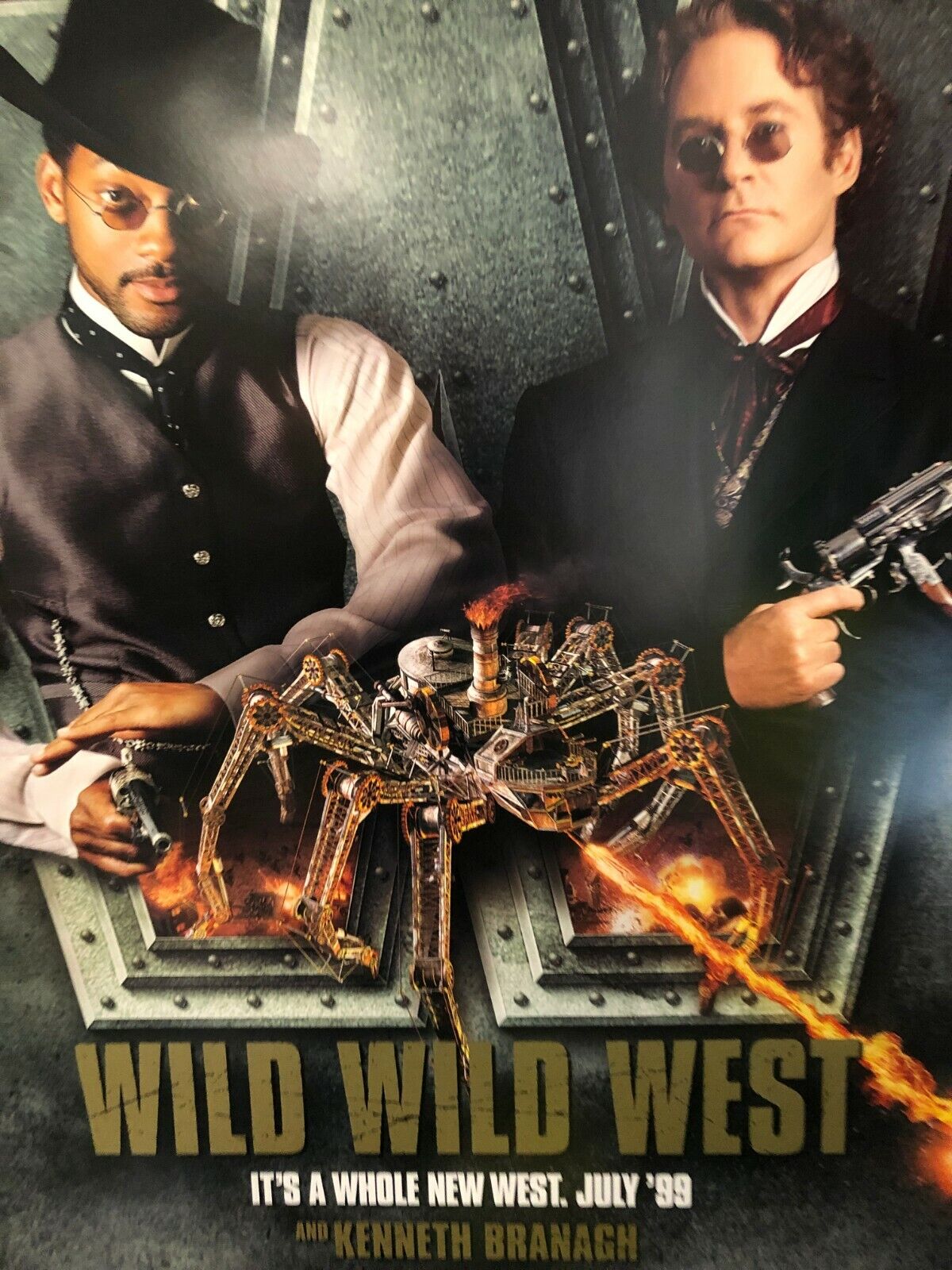 "Wild Wild West" Original Movie Theater Promo Poster Will Smith 1999 Action