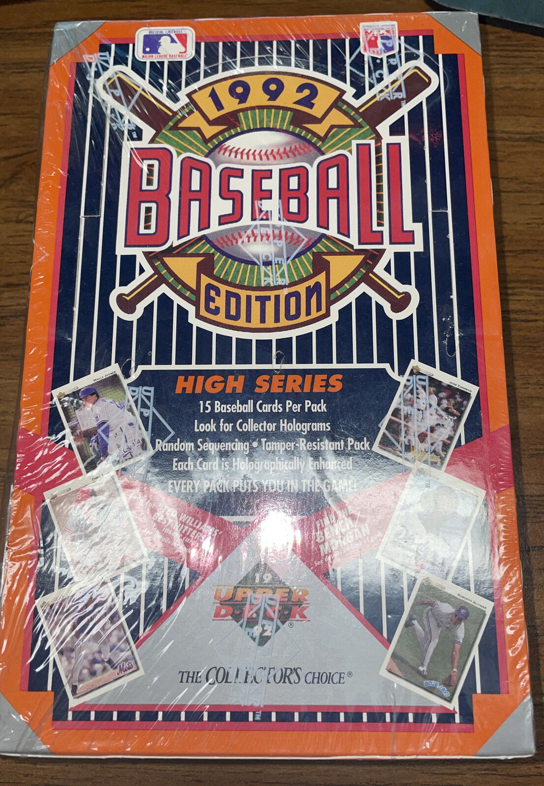 1992 UPPER DECK BASEBALL HIGH SERIES BOX - SEALED RARE 15 CARDS PER PACK