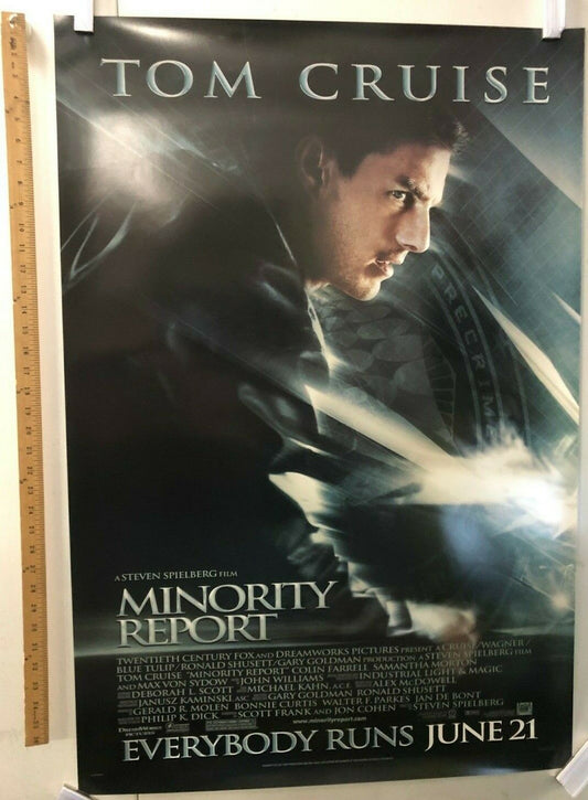 "Minority Report" Original Movie Theater Promo Poster Tom Cruise Double Sided 