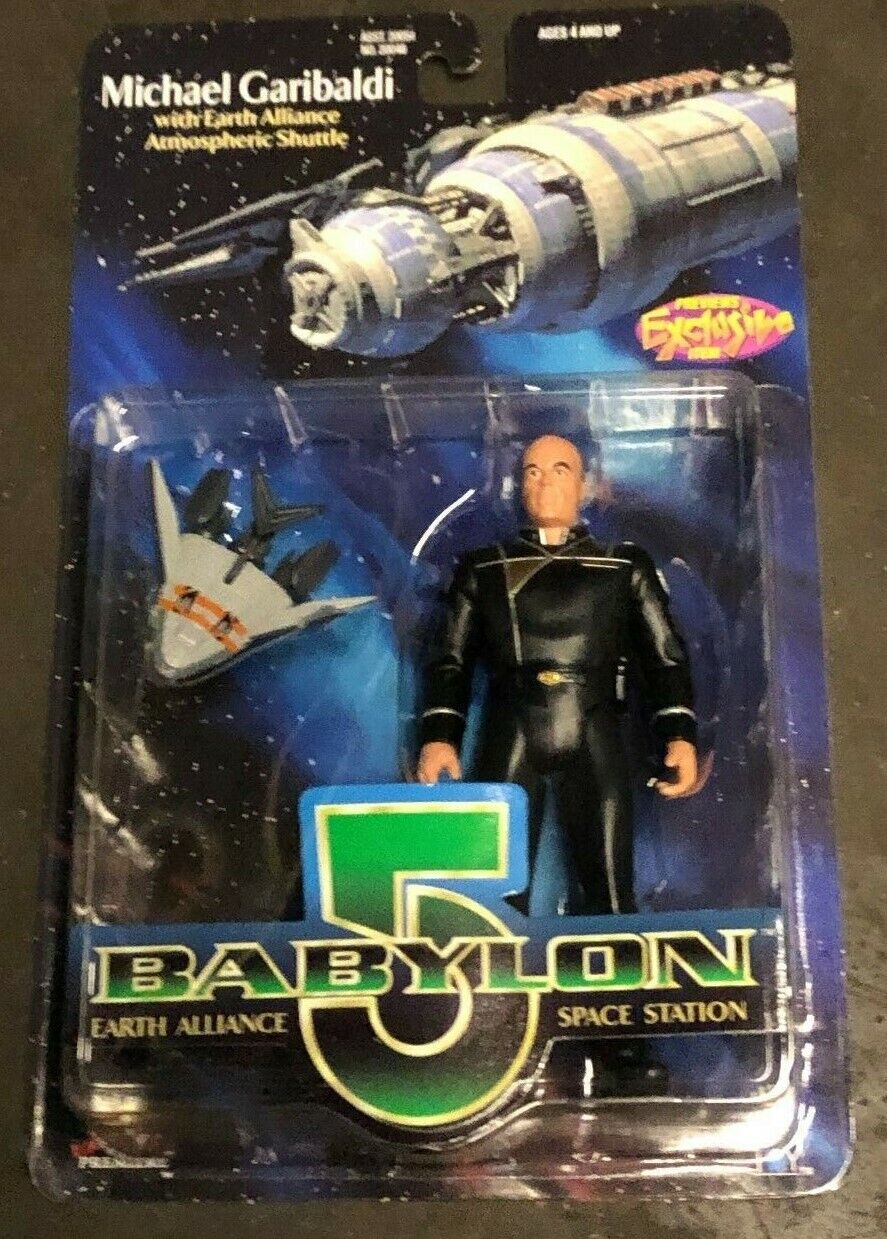 Babylon 5 Michael Garibaldi With Earth Shuttle Action Figure NIB Fresh From Box 