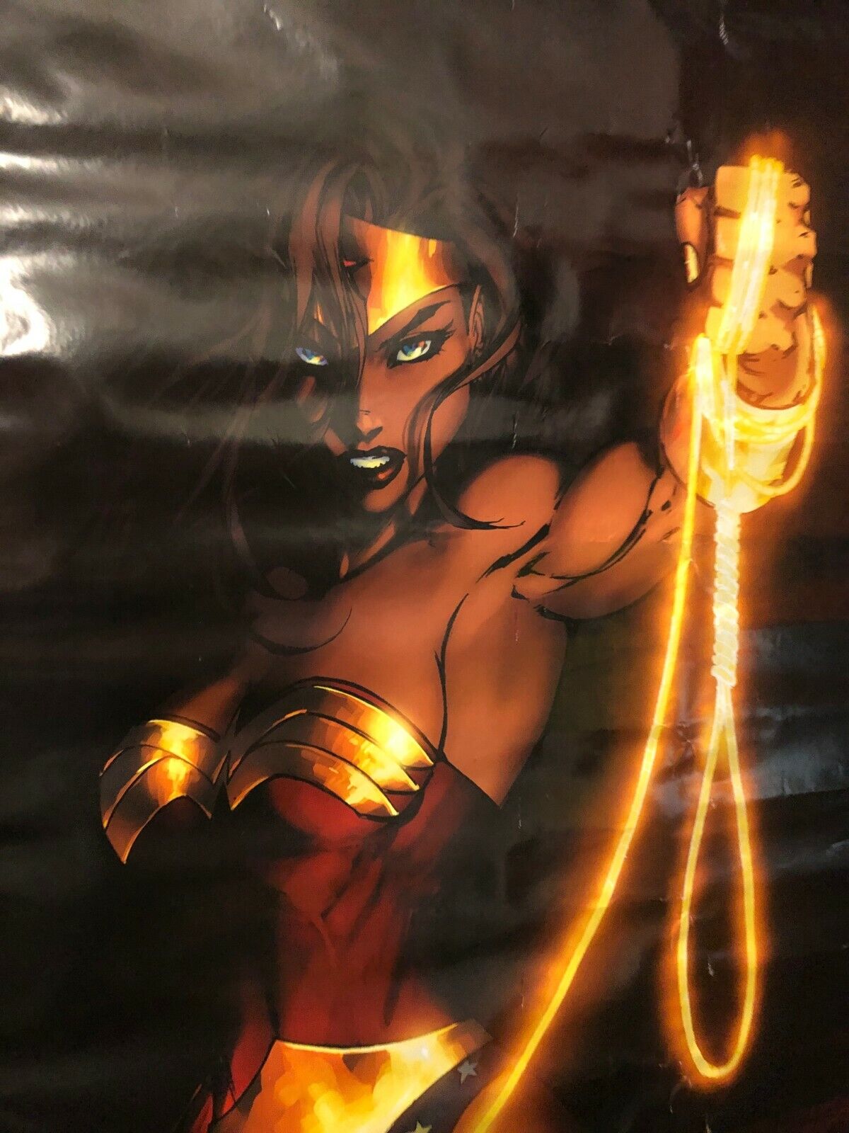 COMIC BOOK POSTER Wonder Woman Gold Rope "Identity Crisis" Michael Turner DC