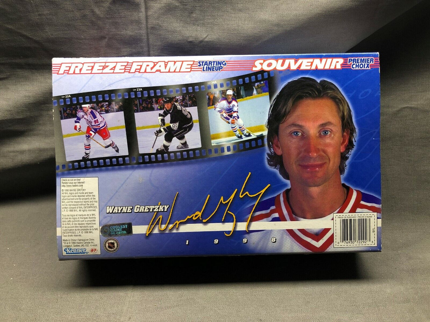 1998 STARTING LINEUP - SLU - NHL - WAYNE GRETZKY - FREEZE FRAME NEW RARE 