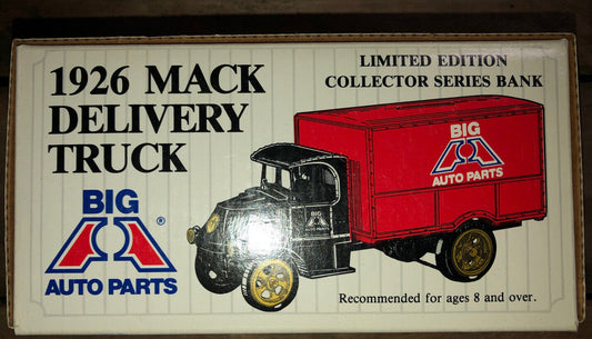 Ertl Collectible Ltd Edition 1926 Big A Auto Parts Mack Delivery Truck Bank NIB