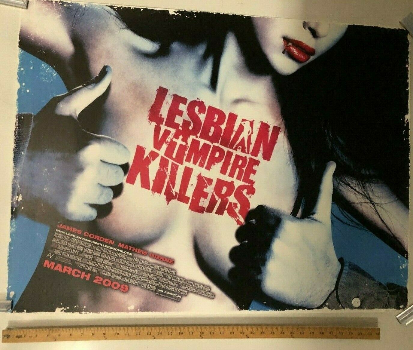 "Lesbian Vampire Killers" Original Movie Promo Poster 2009 British Quad 30X40