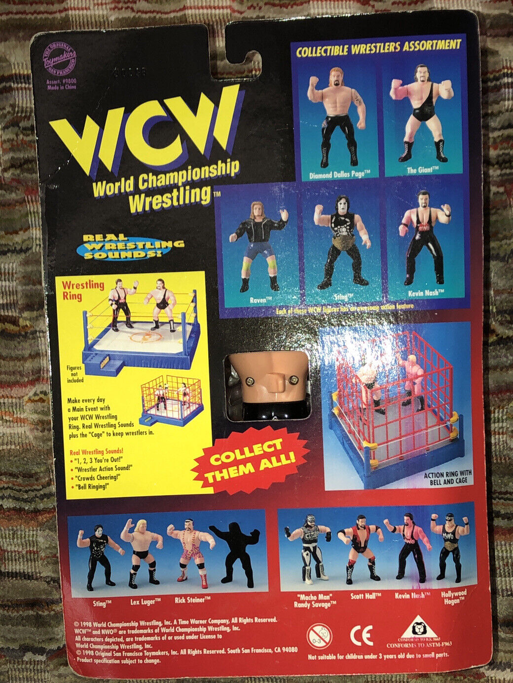 WCW 1998 GOLDBERG ATOMIC ELBOW WRESTLING FIGURE RARE SPEAR MOVE
