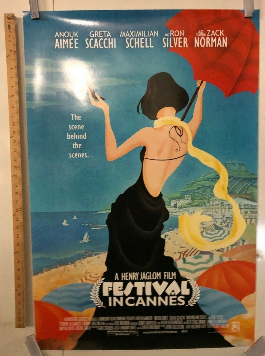 "Festival Incannes" Promotional Poster Classic Henry Jaglom Film Theater 