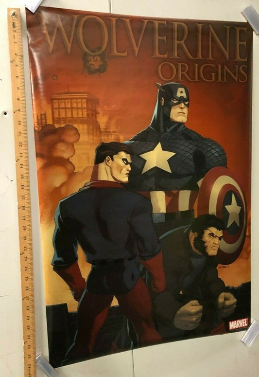 COMIC BOOK POSTER Wolverine Origins Marvel X- Men Captain America 2007 Heroes