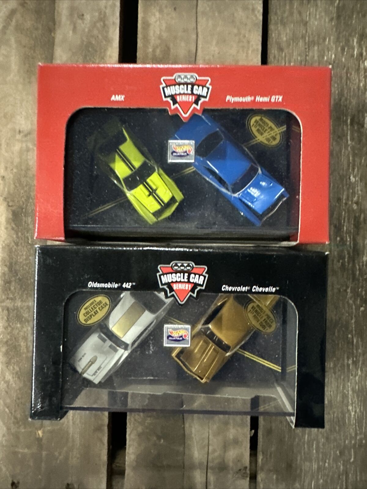 1998 Hot Wheels 1969 ‘69 Muscle Car Series 1 & 2  Two Car Set NEW AMX HEMI 442