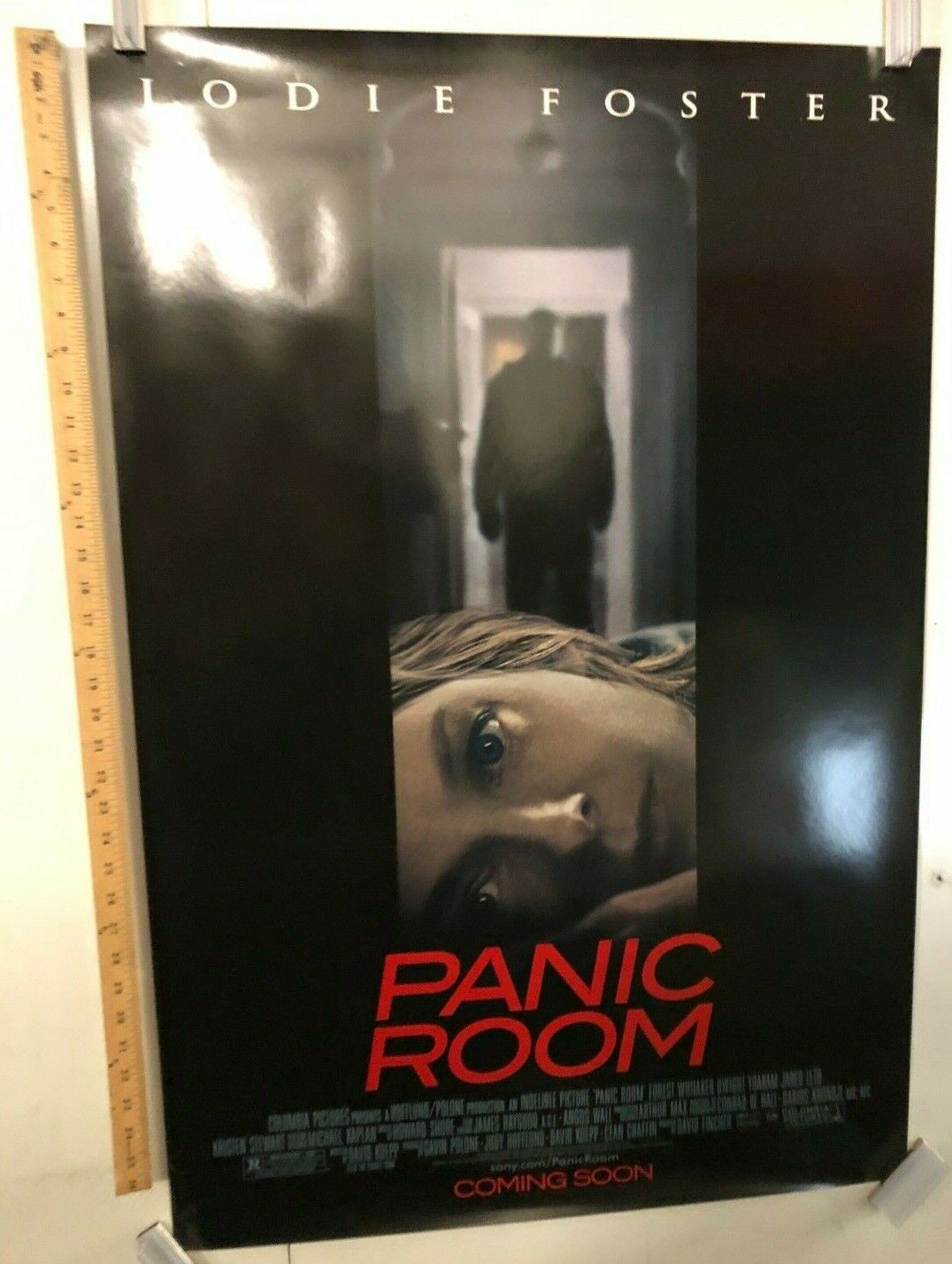 "Panic Room" Original Movie Theater Promo Poster Jodie Foster 2002 Rolled