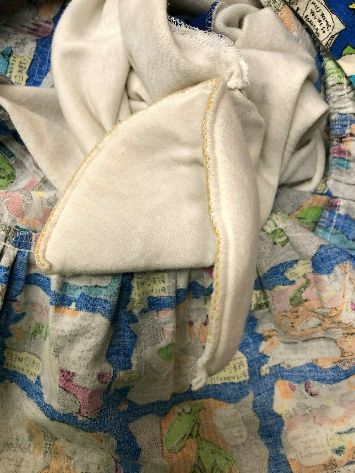 Vtg 1989 Offical Pee Wee Brand Pee Wees Playhouse Kids Dress Skirt 👀 White Blue