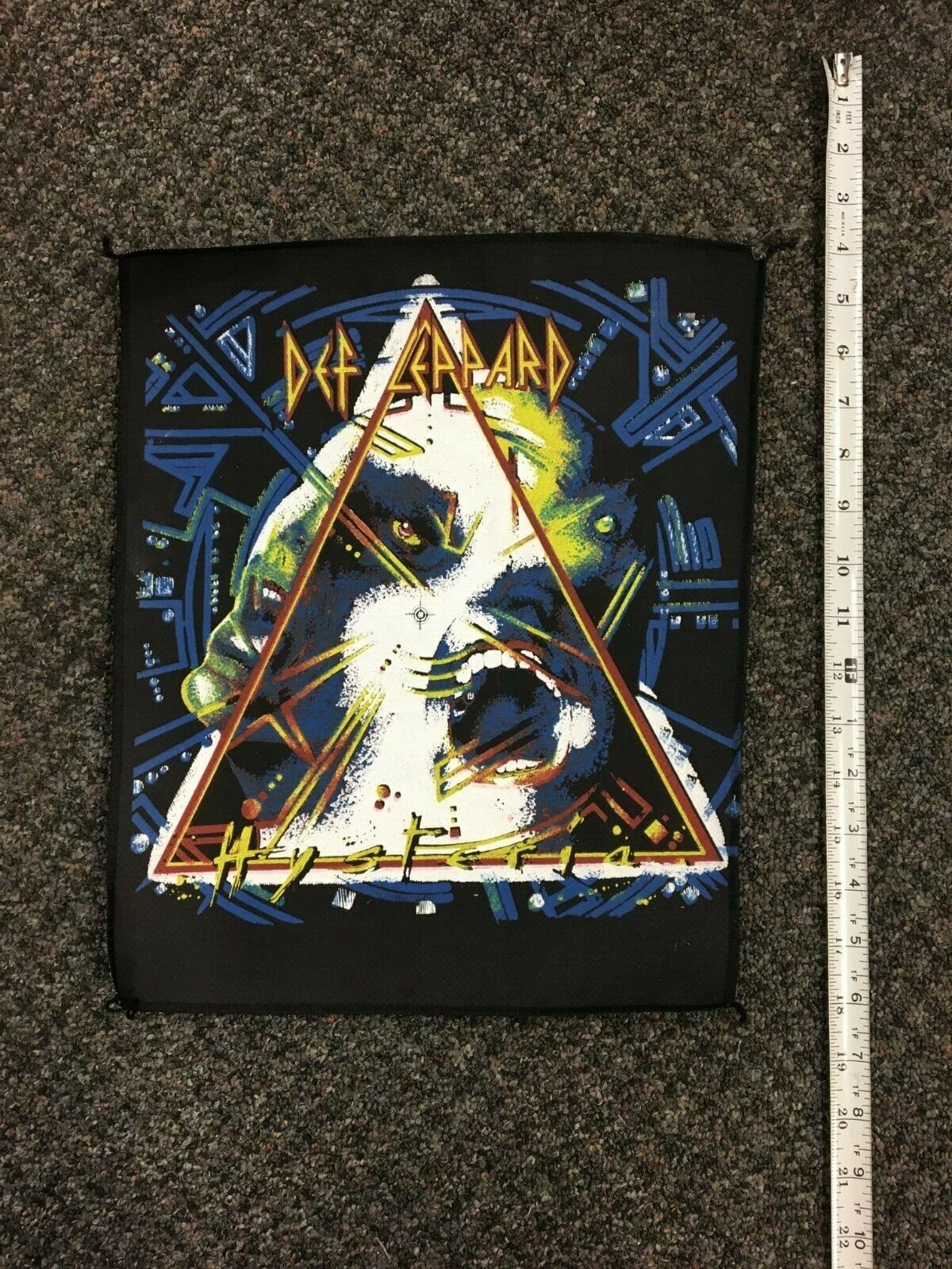 BACKPATCH VINTAGE- DEF LEPPARD- Hysteria- drummer- 80's-classic band t-shirts