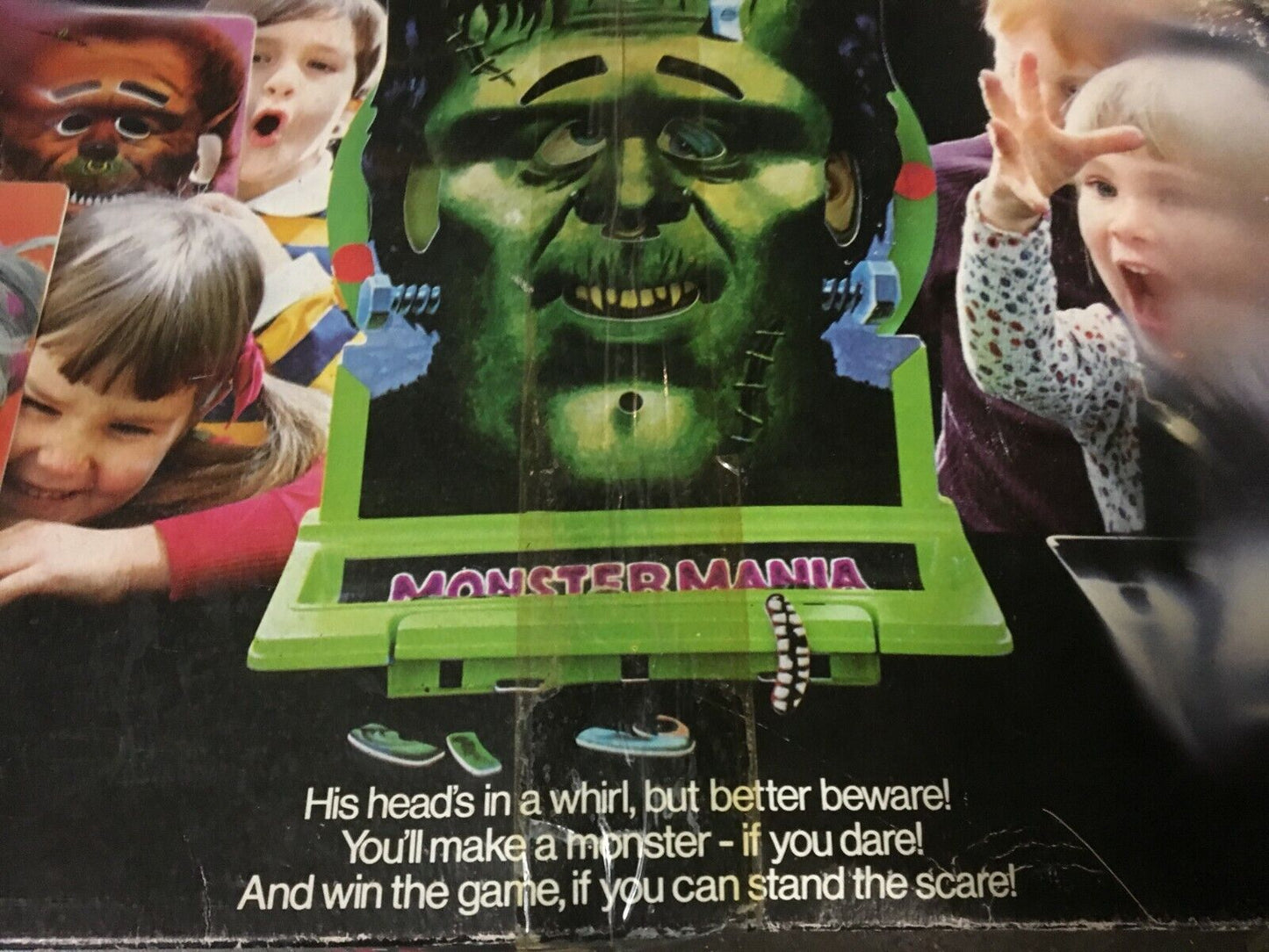 1977 MONSTER MANIA Game by Marx RARE in Box, Monster Mash Face Swap Vintage