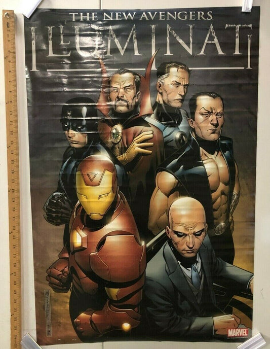 COMIC BOOK POSTER "The New Avengers: Illuminati" Dr. Strange Professor X Heroes