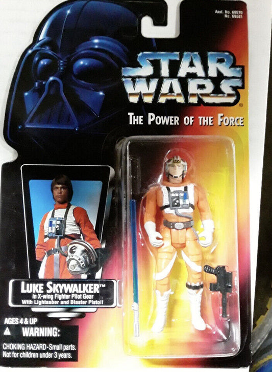 1995 Star Wars Power of the Force POTF2 Red Card Luke Skywalker X-Wing - MOC