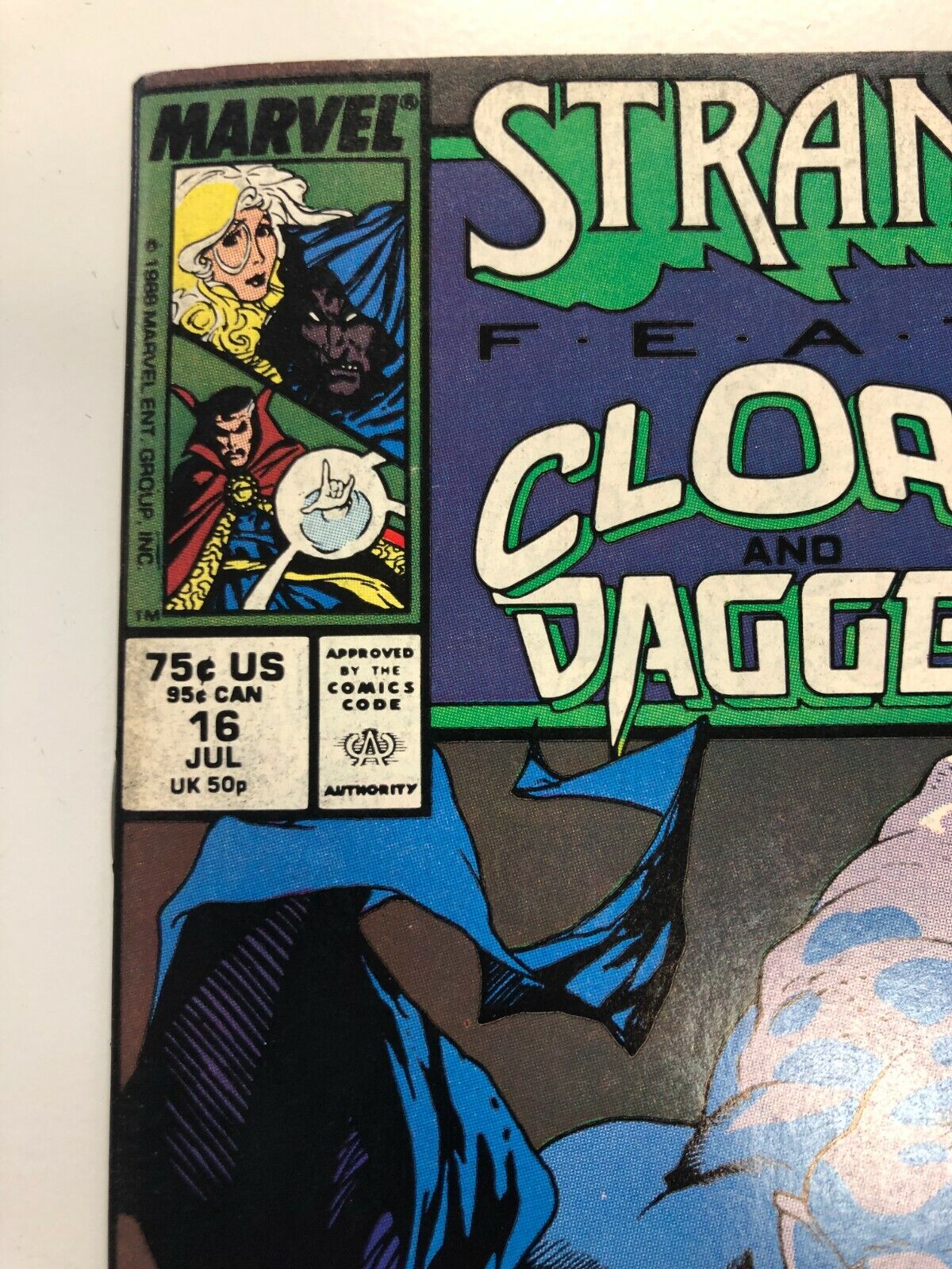 COMIC BOOK Marvel Comics Strange Tales W/ Doctor Strange 1988 #16 Cloak & Dagger