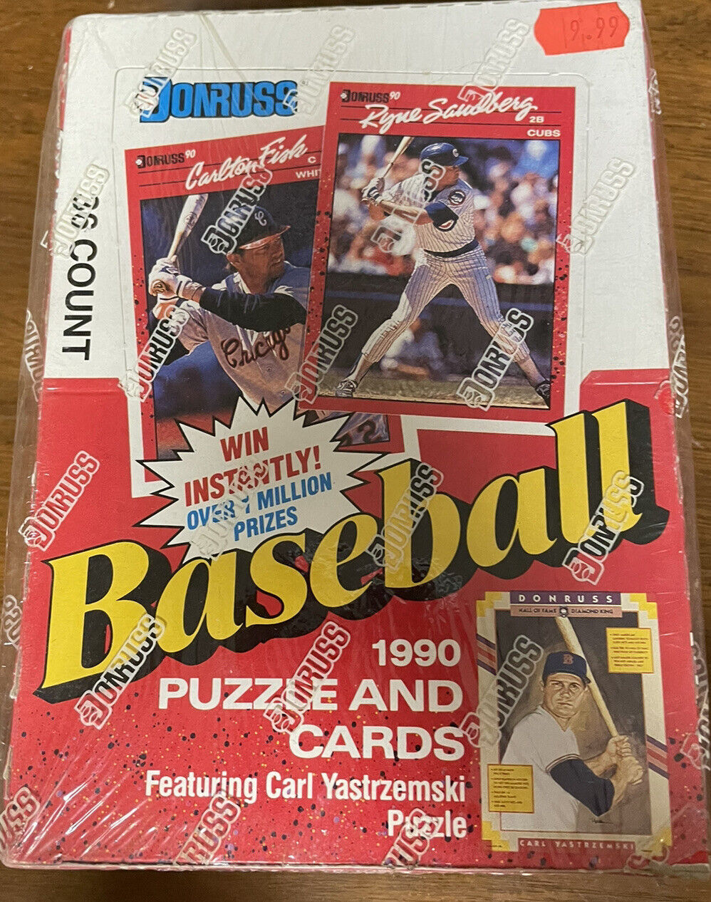 1990 Donruss - Baseball Wax Pack Box 36 Packs - SEALED ken Griffey Sammy Sosa