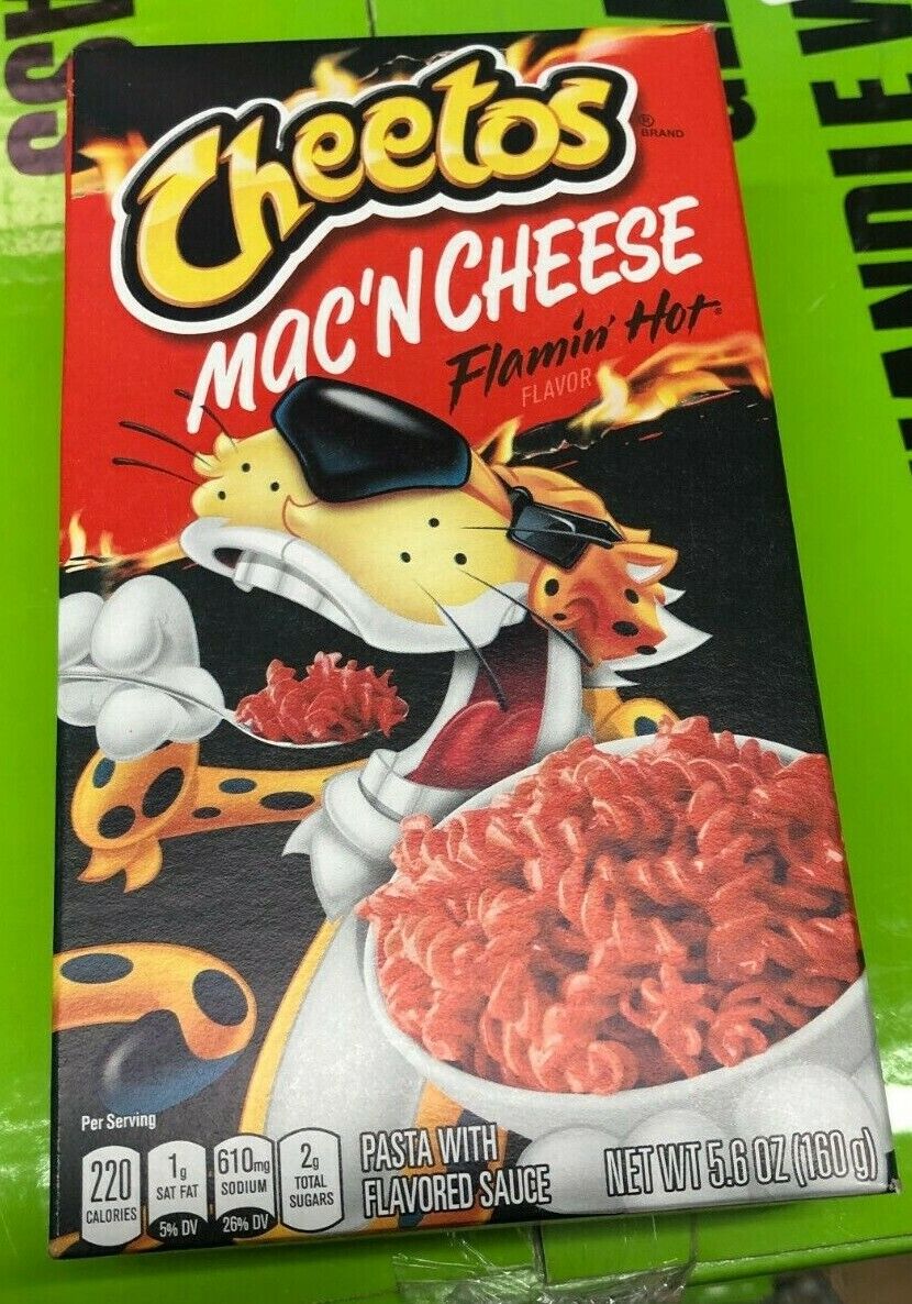 Box Of Cheeto's Mac N' Cheese Flamin' Hot 2020 Iconic Collaborations Chester 