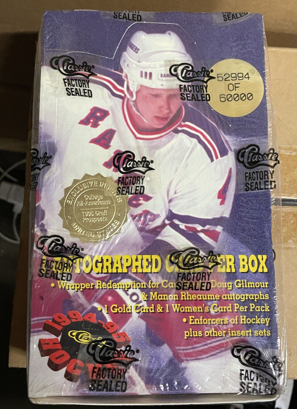 1994-1995 Classic Hockey Cards NHL Prospect - Factory Sealed Box Of Packs 