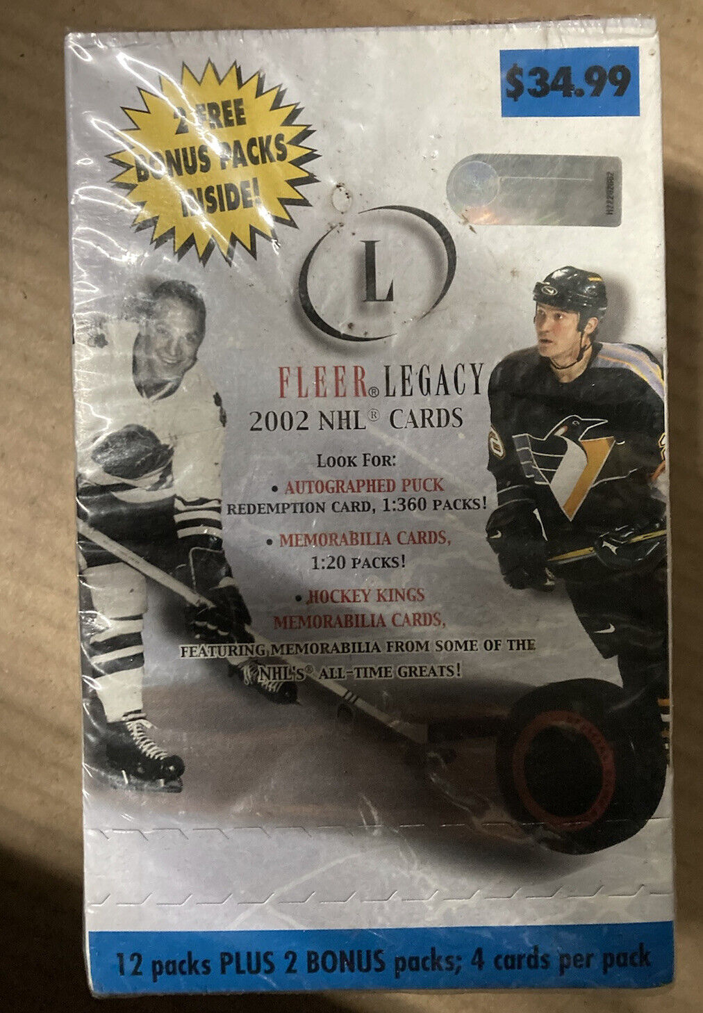 2002 Fleer Legacy Hockey Box Factory Sealed memorabilia & autograph Cards rare