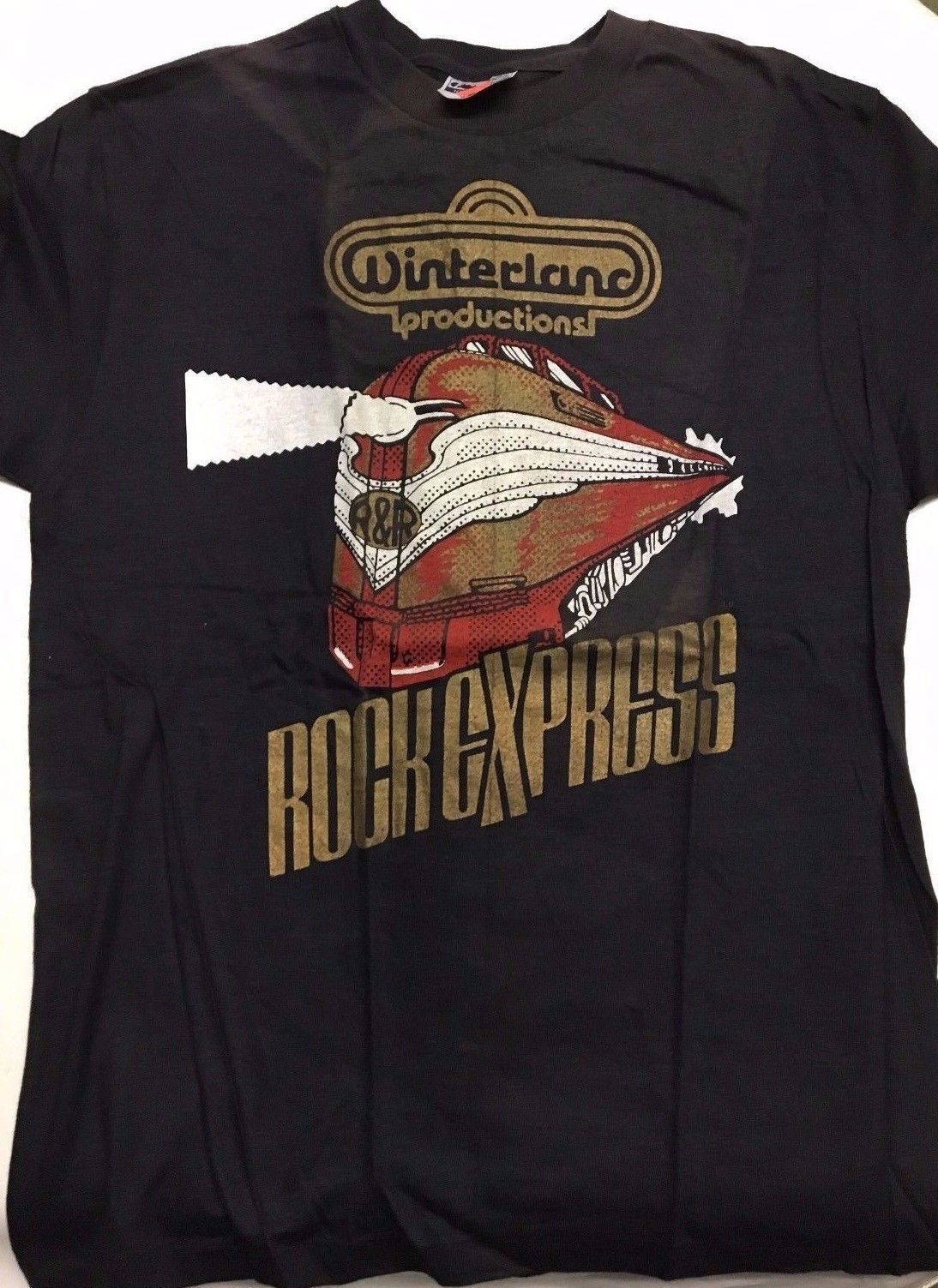 WINTERLAND PRODUCTIONS T-SHIRT ROCK EXPRESS- NOS VINTAGE CLASSIC 