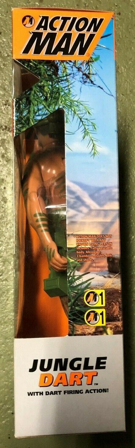 1999 Hasbro "ACTION MAN" (Jungle Dart) Dart Firing 12" Action Figure Military 