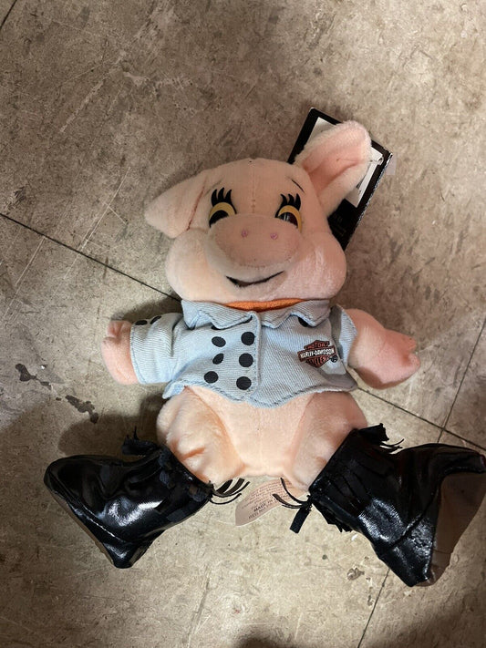 Fat Bob Harley Davidson Pig Small Stuffed Animal Plush Toy 5" Rare