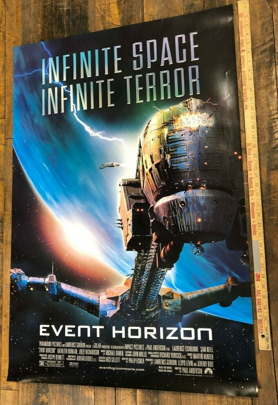 Event Horizon (Paramount, 1997). One Sheet (27" X 41") D/S Poster Classic Sci Fi