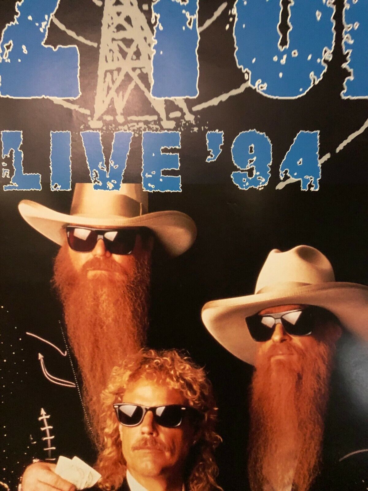 ZZ Top Live 1994 Poster In Essen @ Grugahalle Germany Classic Rock Legends