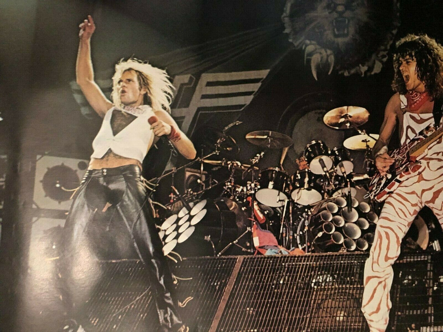 Vintage Van Halen Poster Live On Stage Legends Of Rock And Roll Lee Roth Eddie
