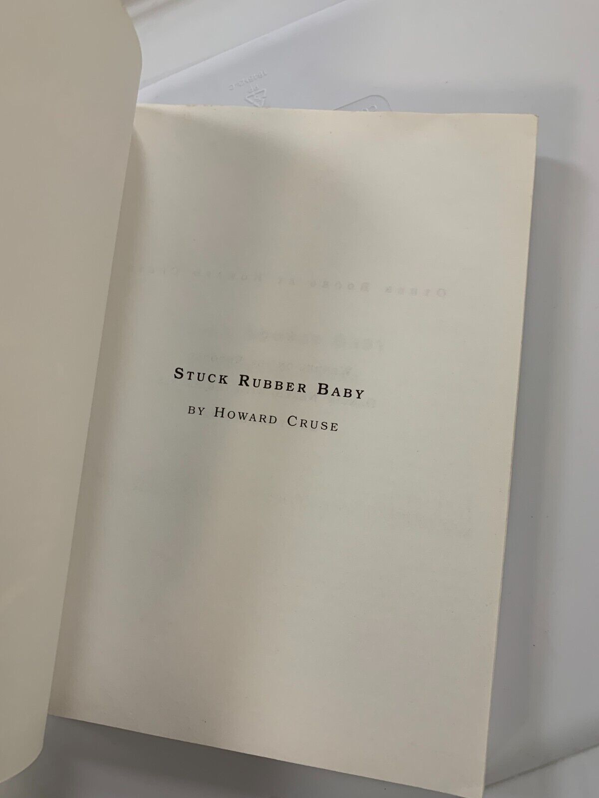 "Stuck Rubber Baby" Graphic Novel By Howard Cruse Intro By Tony Kushner Paradox