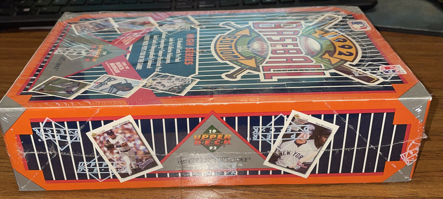 1992 UPPER DECK BASEBALL HIGH SERIES BOX - SEALED RARE 15 CARDS PER PACK