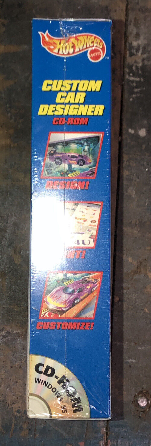 1997 Hot Wheels Custom Car Designer CD-Rom w/ VW Drag Bus RARE NEW SEALED