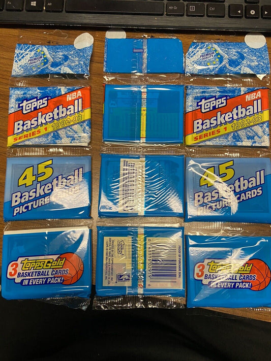 1992-93 Topps Basketball Rack Pack  ALL 3  MICHAEL JORDAN Unique!!! RARE! HOF