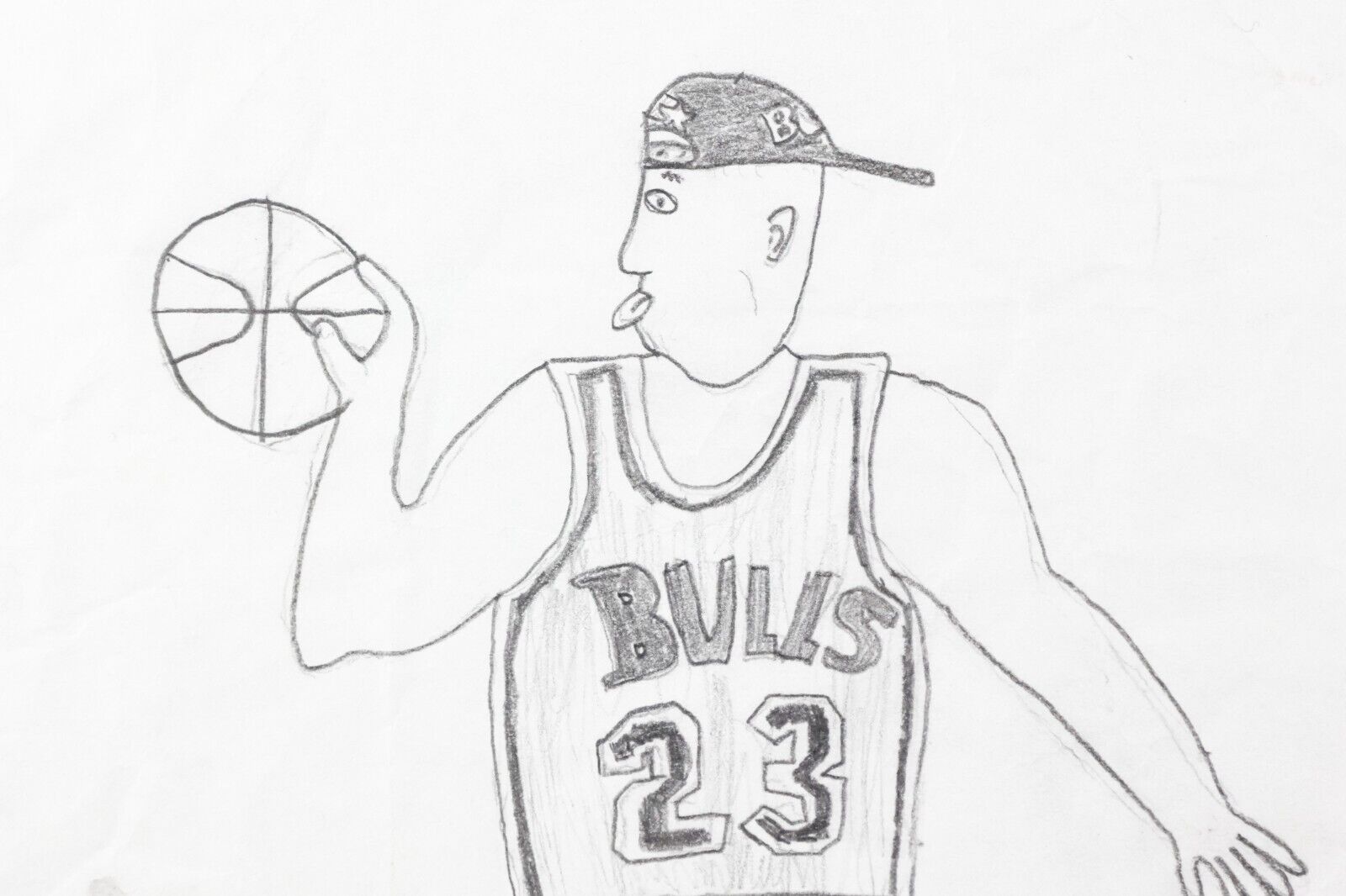 EYEDEA ARCHIVE- Eyedea Childhood Artwork 'Michael Jordan 23" OOAK Bulls